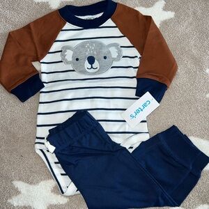 Carter's Cozy Blue and Brown Koala Pajama Set